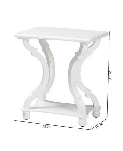 Baxton Studio Boxton Studio Cianna 22" Wood Traditional End Table In White