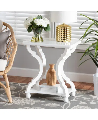 Baxton Studio Boxton Studio Cianna 22" Wood Traditional End Table In White