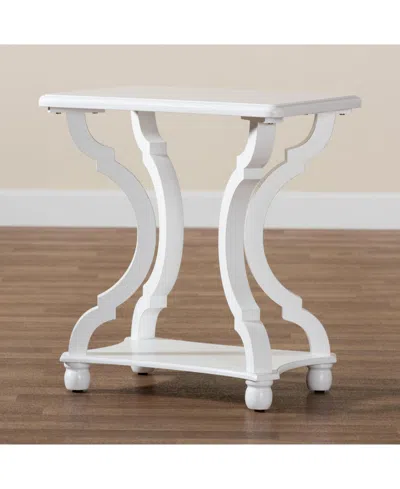 Baxton Studio Boxton Studio Cianna 22" Wood Traditional End Table In White