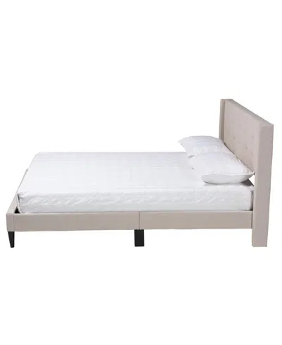 Baxton Studio Boxton Studio Casol 60.6" Fabric Mid-century Full Platform Bed In White