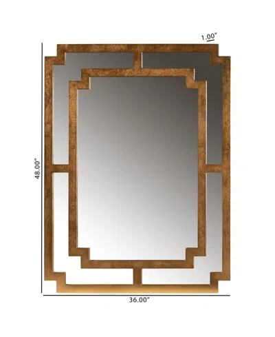 Baxton Studio Boxton Studio Dayana 36" Wood Contemporary Accent Wall Mirror In Brown