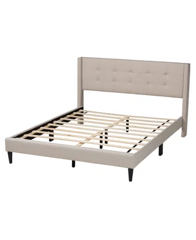 Baxton Studio Boxton Studio Casol 60.6" Fabric Mid-century Full Platform Bed In White