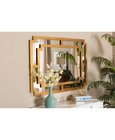 Baxton Studio Boxton Studio Dayana 36" Wood Contemporary Accent Wall Mirror In Brown