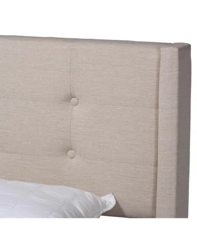 Baxton Studio Boxton Studio Casol 60.6" Fabric Mid-century Full Platform Bed In White