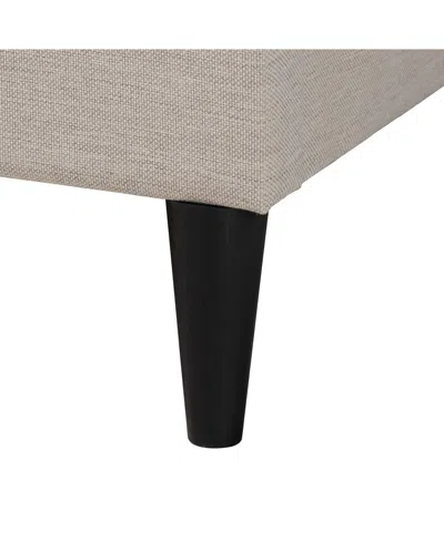 Baxton Studio Boxton Studio Casol 88.4" Fabric Mid-century Queen Platform Bed In Neutral