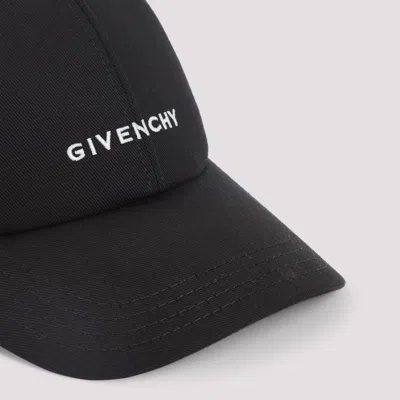 Givenchy Round Visor Cap With Embroidered Logo In Black