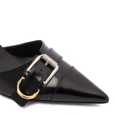Givenchy Voyou Leather Slingback In Black