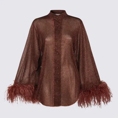 Oseree Chocolate Lumiere Shirt In Brown
