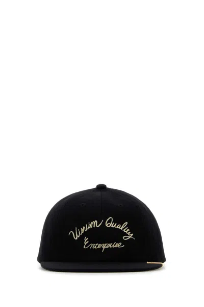 Visvim Black Logo Baseball Hat In Brown