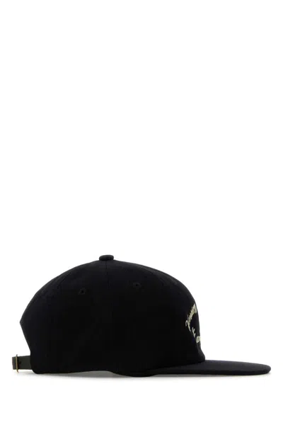 Visvim Black Logo Baseball Hat In Brown