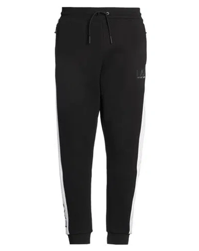 Ea7 Man Pants Black Size Xxl Cotton, Polyester, Elastane In Black