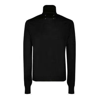 Maison Margiela Black Wool Clothing Sweaters In Black