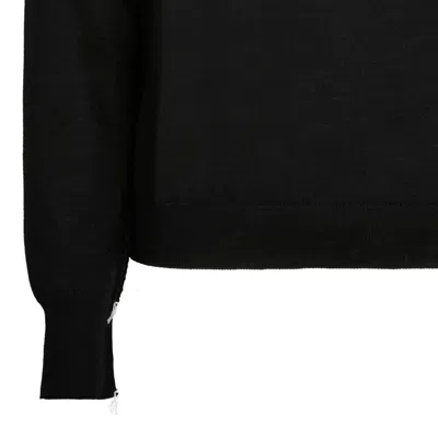 Maison Margiela Black Wool Clothing Sweaters In Black