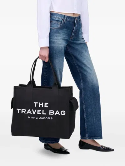 Marc Jacobs "the Travel Tote" Color Tote Bag In Black