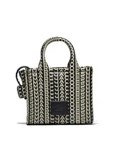 Marc Jacobs Printed Leather Micro The Monogram Handbag In Multi
