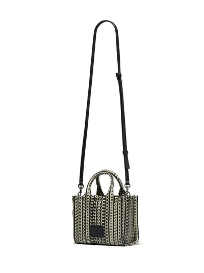 Marc Jacobs Printed Leather Micro The Monogram Handbag In Multi