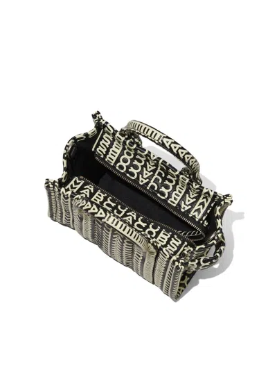 Marc Jacobs Printed Leather Micro The Monogram Handbag In Multi