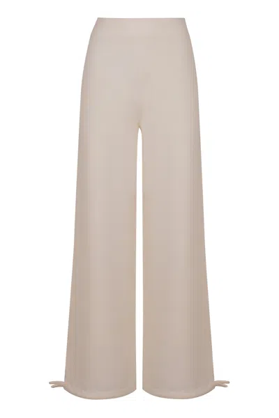 Max Mara Nigeria Wool Trousers In Neutral
