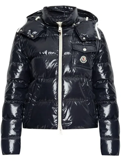 Moncler Andro Nylon Down Jacket In Blue