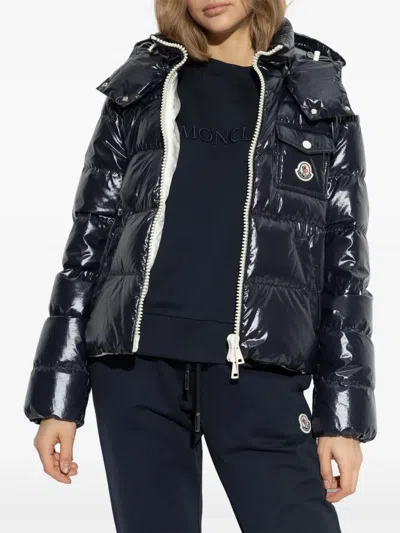 Moncler Andro Nylon Down Jacket In Blue