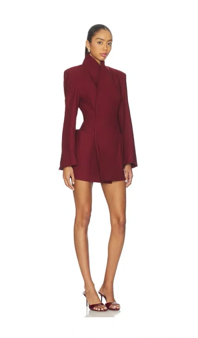 Weworewhat Hour Glass Blazer Jacket In Burgundy