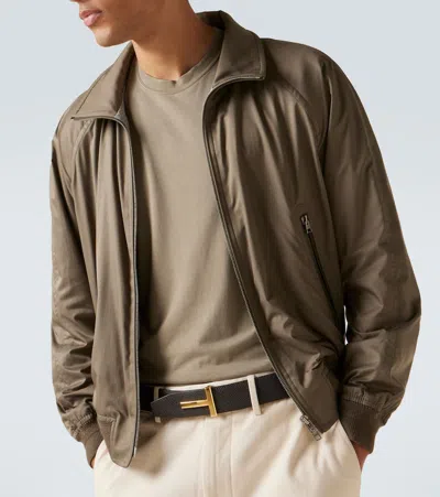 Tom Ford Technical Blouson Jacket In Green