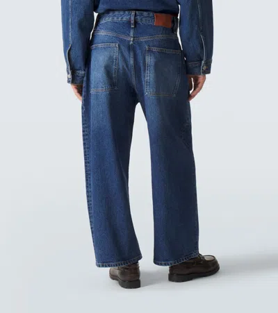 Studio Nicholson Paolo Barrel-leg Jeans In Blue