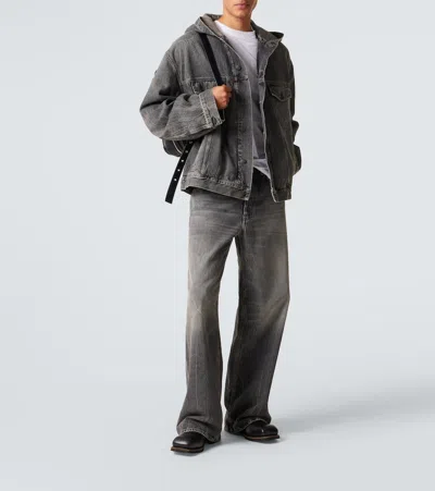 褪色效果牛仔夹克