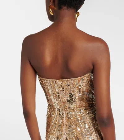Jenny Packham Euphoria Sequined Gown In Gold