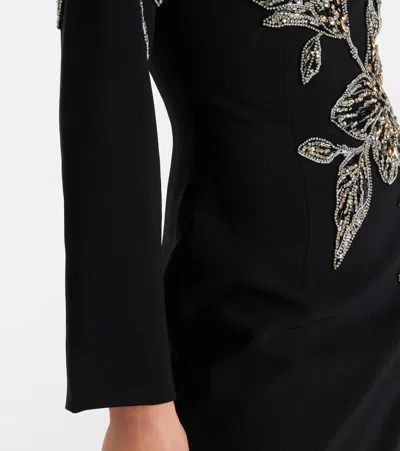 Jenny Packham Slipper Orchid Floral-embellished Maxi Dress In Black