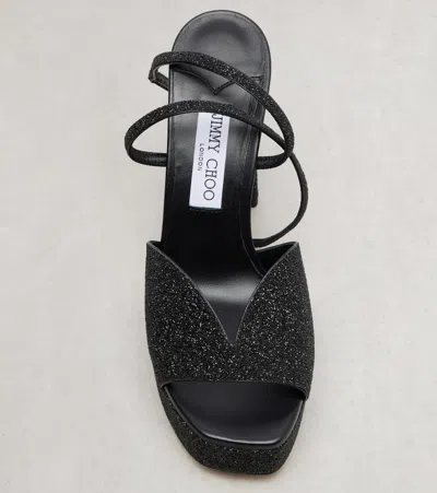 Jimmy Choo Karli 125 Glitter Platform Sandals In Multi