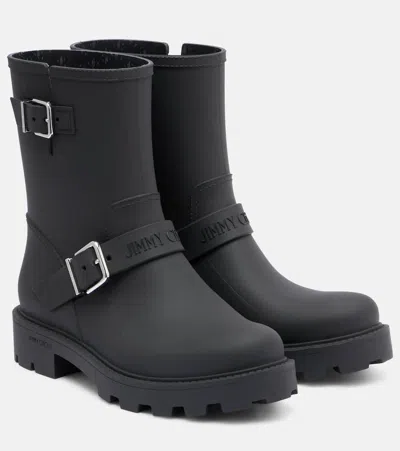 Jimmy Choo Biker Rain Black Tpu Rain Boots Black 42 In Black