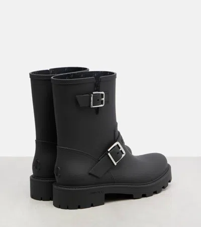 Jimmy Choo Biker Rain Black Tpu Rain Boots Black 42 In Black
