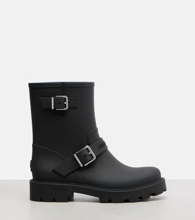 Jimmy Choo Biker Rain Black Tpu Rain Boots Black 42 In Black