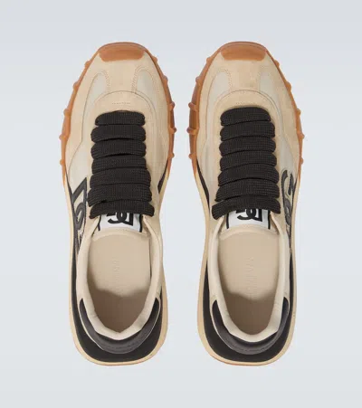 Dolce & Gabbana Dg Athletic Black Low Top Sneakers With Logo Patch On The Tongue And Maxi Logo On The Side In Suede 