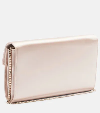 Roger Vivier Efflorescence Embellished Satin Clutch In Pink