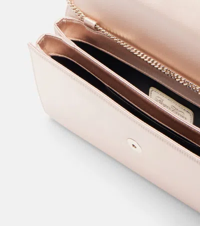 Roger Vivier Efflorescence Embellished Satin Clutch In Pink