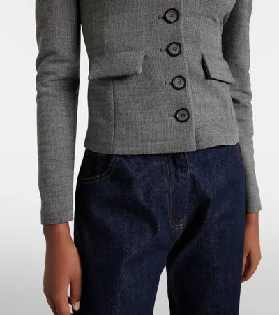 Magda Butrym Wool-blend Blazer In Gray
