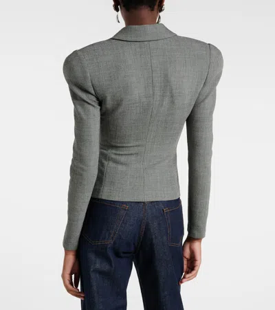 Magda Butrym Wool-blend Blazer In Gray