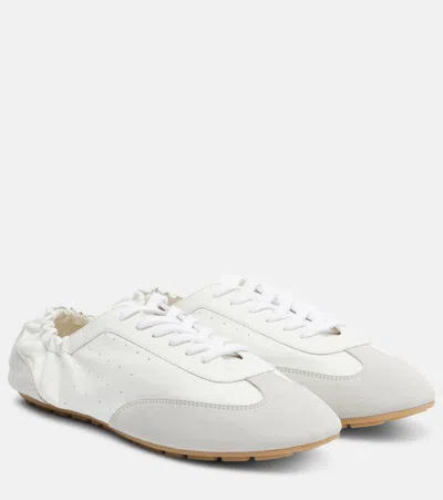 Saint Laurent Lewis Suede-trimmed Leather Sneakers In Animal Print