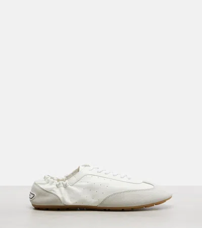 Saint Laurent Lewis Suede-trimmed Leather Sneakers In Animal Print