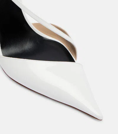 Tom Ford 105 Patent Leather Pumps In White