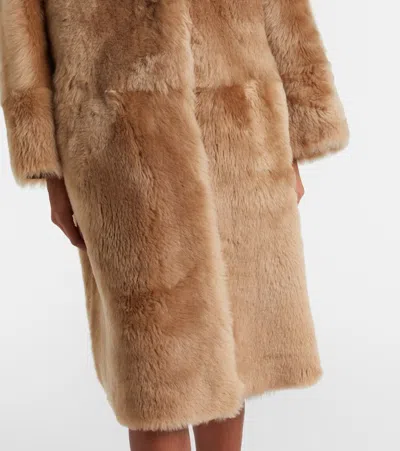 Nour Hammour Anaïs Shearling Coat In Brown