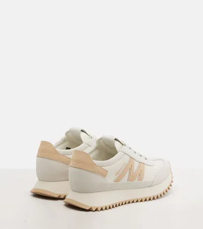 Moncler Pacey2 Sneaker In White Canvas And Leather In White