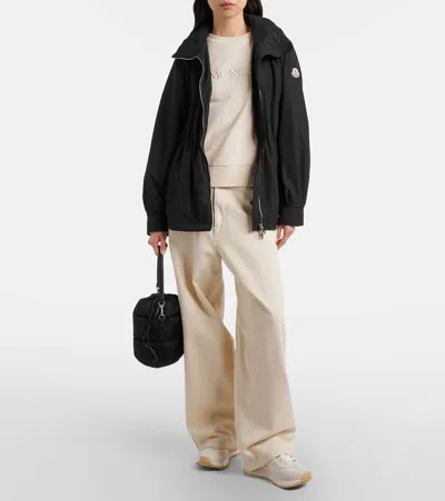 Moncler Pacey2 Sneaker In White Canvas And Leather In White