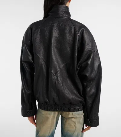 Acne Studios Leather Jacket In Black