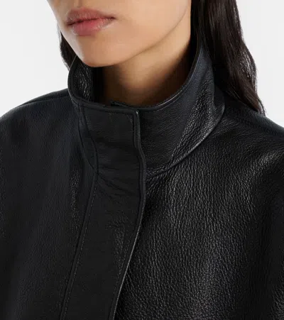 Acne Studios Leather Jacket In Black