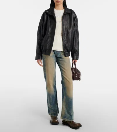 Acne Studios Leather Jacket In Black