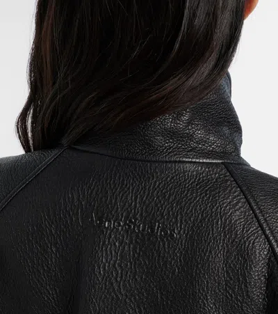 Acne Studios Leather Jacket In Black
