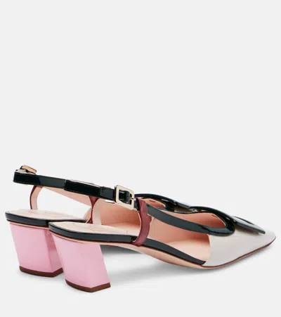 Roger Vivier Belle Vivier Multicolour Patent Leather Slingback In Multi